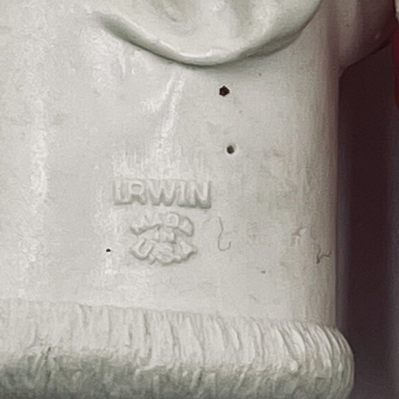 2 Vintage Irwin Standing Christmas Santa Claus w Gifts & Toy Sack Plastic 4" - Picture 10 of 16